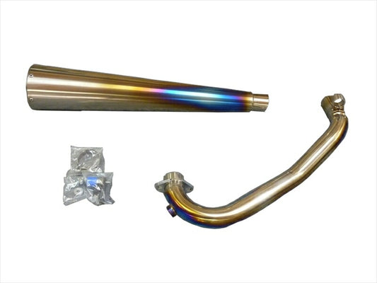 マフラー  オーヴァーレーシング OVER チタンメガホン MANXタイプ 焼有 SR400 13-40-08 4539770086168 取寄品