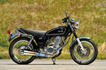 マフラー  オーヴァーレーシング OVER チタンメガホン MANXタイプ SR400(FI) 16-401-01 4539770102882 取寄品