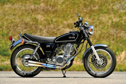 マフラー  オーヴァーレーシング OVER チタンメガホン MANXタイプ SR400(FI) 16-401-01 4539770102882 取寄品