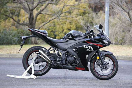 マフラー  オーヴァーレーシング OVER チタン ツインメガホンスリップオン YZF-R25 MT-25 17-35-02 4539770112782 取寄品