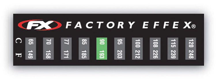 ファクトリーエフェックス ファクトリーFX メンテナンス ステッカー 3PACK TEMP 55x15mm カタログ品番：P012-2983 メーカー品番：FX08-90225