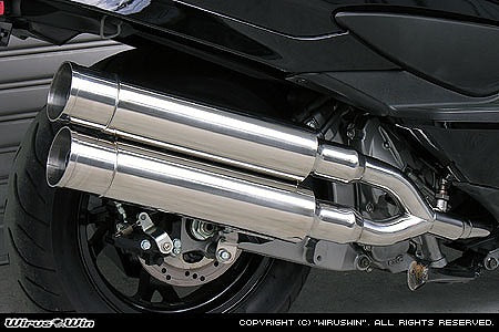 ウイルズウィン WirusWin スタイリッシュツインマフラー バズーカー SKYWAVE250(CJ44 45 46) カタログ品番：P028-2126 メーカー品番：312-14-02