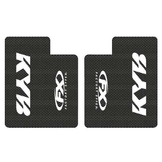 ファクトリーエフェックス ファクトリーFX カーボンフォークデカール KYB ホワイト カタログ品番：P028-2186 メーカー品番：FX10-38012