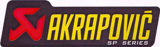 AKRAPOVIC アクラポビッチ タイネツサイレンサー ステッカー 150X44mm NEWロゴ アルミ カタログ品番：P-HST2AL メーカー品番：P-HST2AL