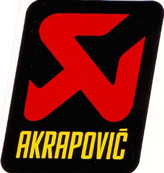 AKRAPOVIC アクラポビッチ タイネツサイレンサー ステッカー 57X60mm NEWロゴ ポリ カタログ品番：P-VST3PO メーカー品番：P-VST3PO