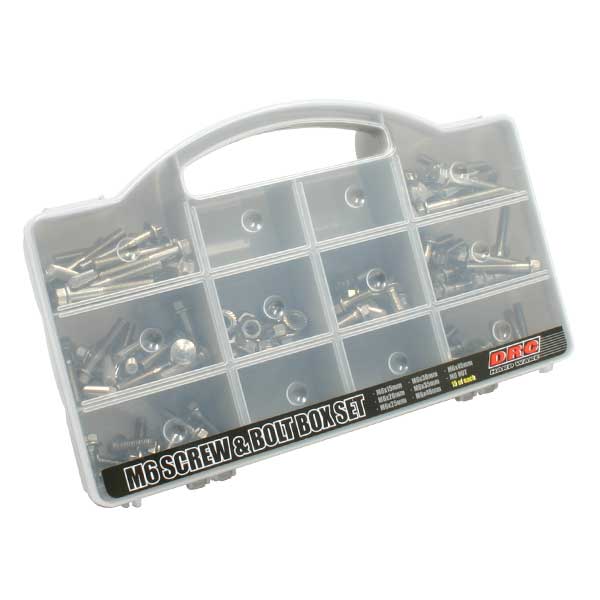 DRC ボルト＆ナット ボックスセット スチール M6サイズ 《ディーアールシー D58-31-098》◇Cr◇プロト品番P008-9018メーカー品番D58-31-098