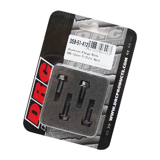 DRC フランジボルト アルミ／チタン 4pcs M6X12mm 《ディーアールシー D58-51-412》◇Cr◇プロト品番P001-2362メーカー品番D58-51-412