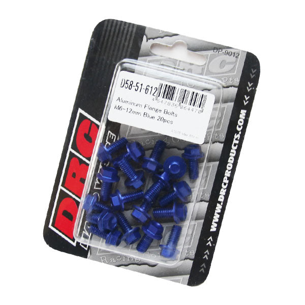 DRC フランジボルト アルミ／BLU 20pcs M6X12mm 《ディーアールシー D58-51-612》◇Cr◇プロト品番P001-2368メーカー品番D58-51-612