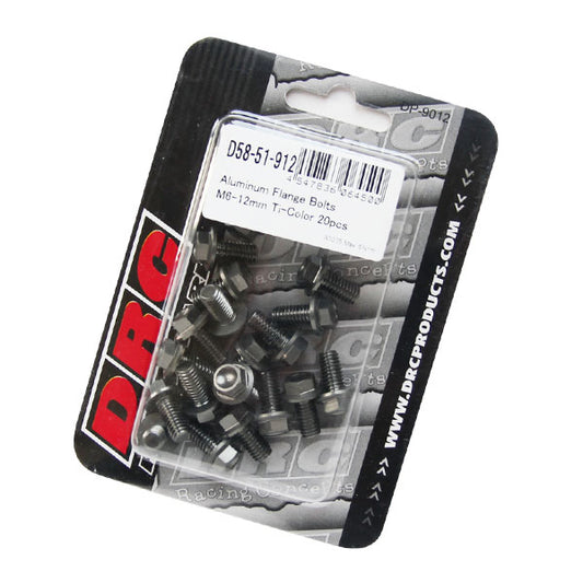 DRC フランジボルト アルミ／チタン 20pcs M6X12mm 《ディーアールシー D58-51-912》◇Cr◇プロト品番P018-9275メーカー品番D58-51-912