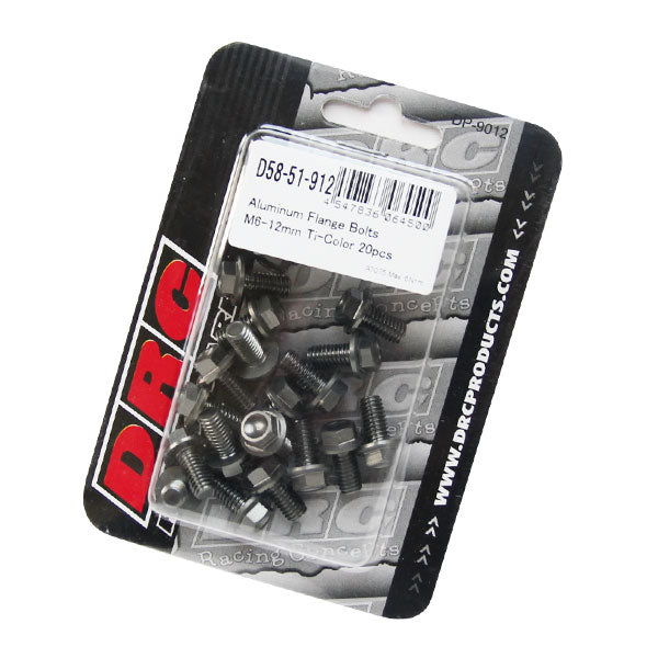 DRC フランジボルト アルミ／チタン 20pcs M6X12mm 《ディーアールシー D58-51-912》◇Cr◇プロト品番P018-9275メーカー品番D58-51-912