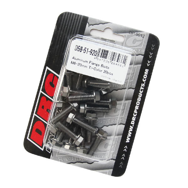 DRC フランジボルト アルミ／チタン 20pcs M6X20mm 《ディーアールシー D58-51-920》◇Cr◇プロト品番P018-9277メーカー品番D58-51-920