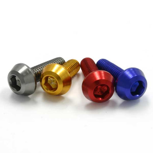 DRC テーパーボルト アルミ／BLU 4pcs M6X12mm 《ディーアールシー D58-52-112》◇Cr◇プロト品番P018-9281メーカー品番D58-52-112