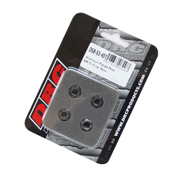 DRC フランジナット アルミ／チタン 4pcs M6サイズ 《ディーアールシー D58-53-401》◇Cr◇プロト品番P001-2418メーカー品番D58-53-401