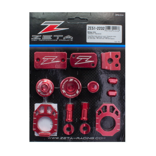 ZETA ジータ ビレットキット RED RMZ250 07-18 RMZ450 05-18 カタログ品番：P075-5921 メーカー品番：ZE51-2232