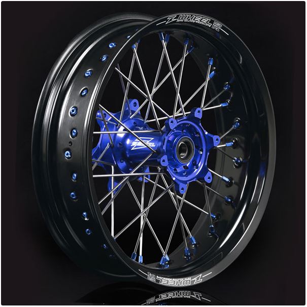 Z-WHEEL ズィーウィール AR1モタードホイール R 17X4.50 WR250R 07-17 BLU BLK BLU カタログ品番：P086-3564 メーカー品番：W27-27511