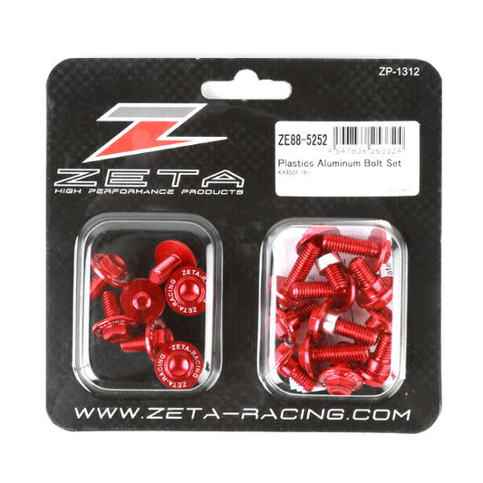 ZETA ジータ アルミボルトセット ガイソウヨウ RED KX450F 16- 21pcs カタログ品番：P075-6102 メーカー品番：ZE88-5252