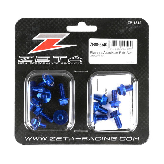 ZETA ジータ アルミボルトセット ガイソウヨウ BLUE DRZ400S SM 14pcs BLUE カタログ品番：P075-6111 メーカー品番：ZE88-5546