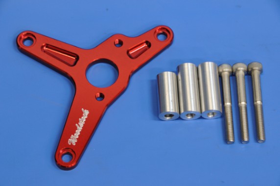 ウッドストック WOODSTOCK フロントスプロケットカバー レッド NSR250R 90- カタログ品番：P041-3814 メーカー品番：FSC-H08-RD