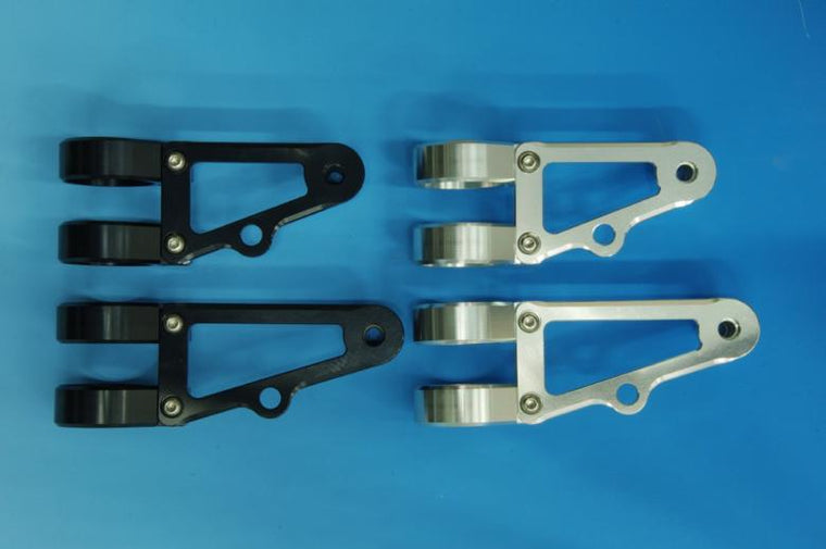 ウッドストック WOODSTOCK ヘッドライトステー Eタイプ ロング BLK フォーク径φ43用 カタログ品番：P044-0208 メーカー品番：WLS-E43L-BK