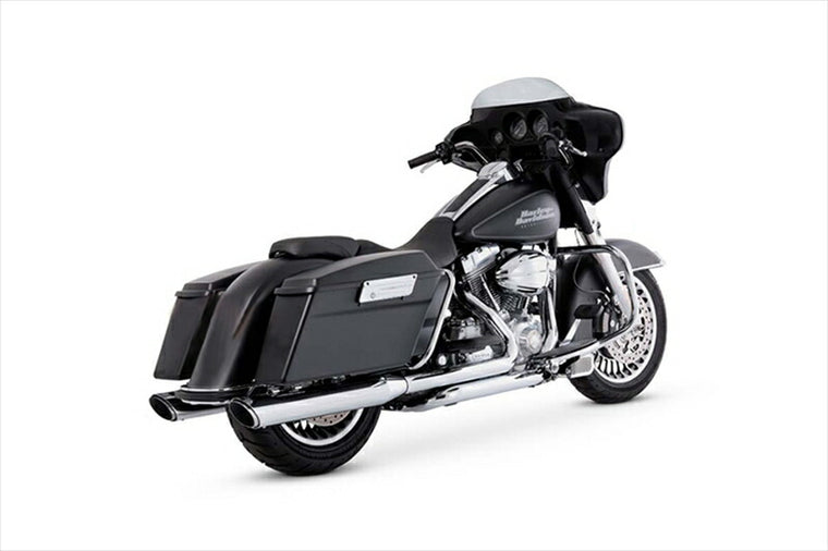 マフラー  バンスアンドハインズ VanceHines TwinSlash Round ツインスラッシュ ラウンド スリップオン クローム マフラー TOURING 95-16 1801-0392 4548664285808 取寄品