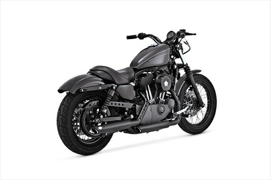 マフラー  バンスアンドハインズ VanceHines TwinSlash ツインスラッシュ スリップオン ブラック マフラー SPORTSTER 04-13 1801-0403 4548664302741 取寄品