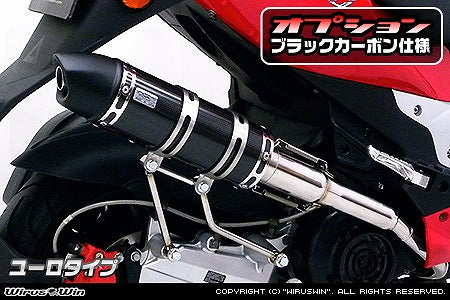 ウイルズウィン WirusWin ロイヤルマフラー ユーロタイプ ブラックカーボン PGO G-MAX220 カタログ品番：P047-0862 メーカー品番：562-59-14