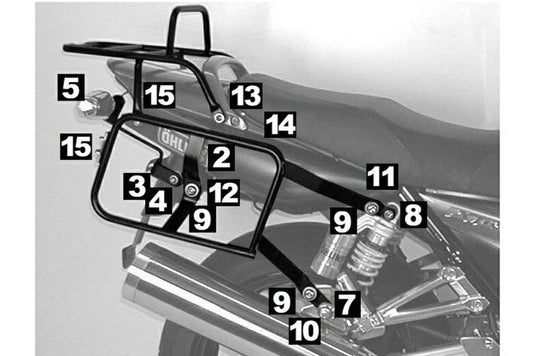 ヘプコアンドベッカー ヘプコ＆ベッカ サイドキャリア Lock-it ブラック XJR1300 07-16 カタログ品番：6504518-0001 メーカー品番：6504518 00 01
