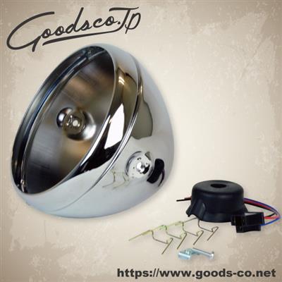 グッズ GOODS 7インチルーカスタイプヘッドライトケース クローム カタログ品番：P055-8981 メーカー品番：66-65066
