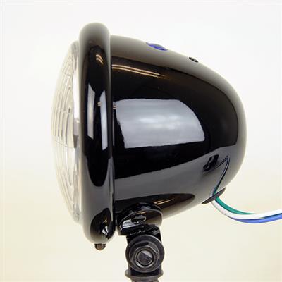 グッズ GOODS 4-1 2インチ ベイツタイプヘッドライト グロスブラック ボトムマウント H4 カタログ品番：P055-8985 メーカー品番：66-84118