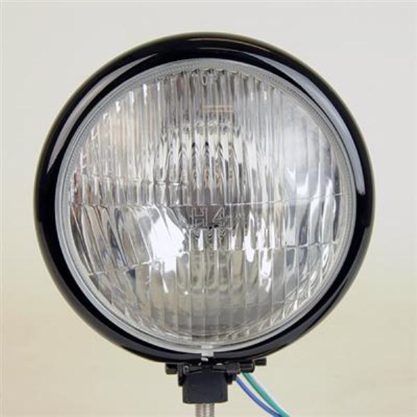 グッズ GOODS 5-3 4インチ ベイツタイプヘッドライト グロスブラック ボトムマウント H4 カタログ品番：P055-8988 メーカー品番：66-84158