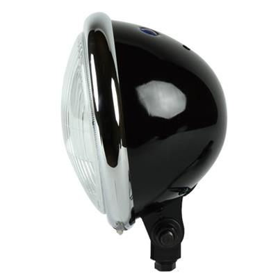 グッズ GOODS 5-3 4インチ ベイツタイプヘッドライト グロスブラック(クロームリム) ボトムマウント H4 カタログ品番：P055-8989 メーカー品番：66-84158A