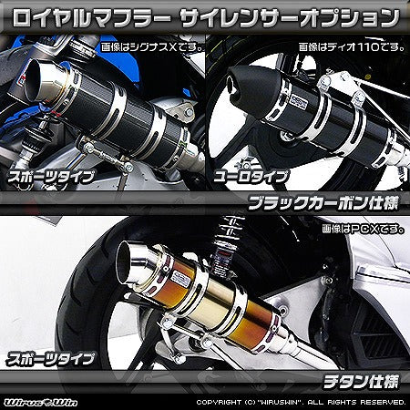 ウイルズウィン WirusWin ロイヤルマフラー ユーロ チタン PCX150(JBK-KF12)用 カタログ品番：P056-8227 メーカー品番：272-59-44