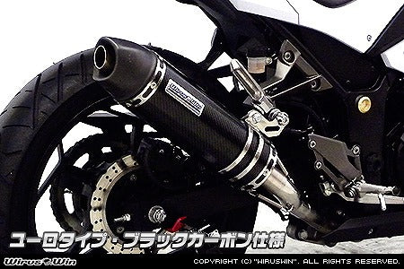 ウイルズウィン WirusWin スリップオンマフラー ユーロ BLKカーボン Ninja250 JBK-EX250L カタログ品番：P064-2696 メーカー品番：1422-30-26
