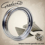 グッズ GOODS 16インチキットMT クローム スチールスポーク SR400 500 リア カタログ品番：P064-3271 メーカー品番：G5-00076