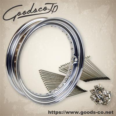 グッズ GOODS 16インチキットMT クローム スチールスポーク SR400 500 リア カタログ品番：P064-3271 メーカー品番：G5-00076