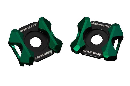 BIKERS バイカーズ スイングアームADJプレート 2ケ グリーン Ninja400 18-20 Ninja250 R SL 08-20 Z250SL 17 カタログ品番：BK-K206-GRN メーカー品番：K0206-GRN