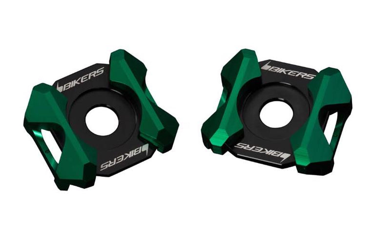 BIKERS バイカーズ スイングアームADJプレート 2ケ グリーン Ninja400 18-20 Ninja250 R SL 08-20 Z250SL 17 カタログ品番：BK-K206-GRN メーカー品番：K0206-GRN