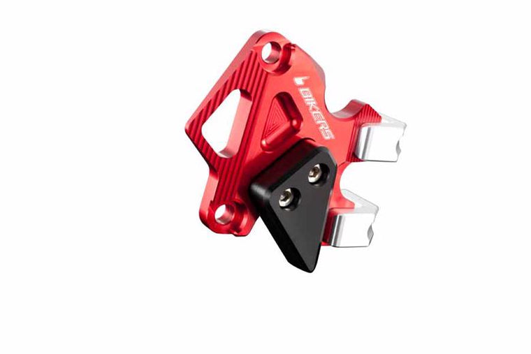 BIKERS フロントキャリパーガード レッド KSR110／KSR PRO 14