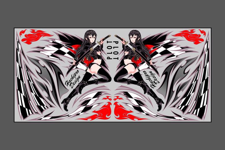 バイク用品 アクセサリー　PLOT プロト デカール 刀ガール BLK L 汎用 Lサイズ　PDK101B-L 4548916469857　取寄品 セール
