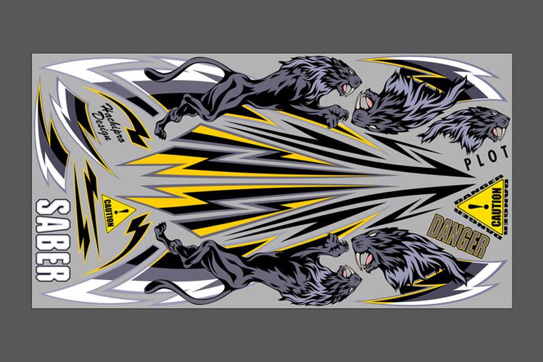 バイク用品 アクセサリー　PLOT プロト デカール SABER B＆Y L 汎用 BLK＆YEL Lサイズ　PDK202BY-L 4548916469871　取寄品 セール