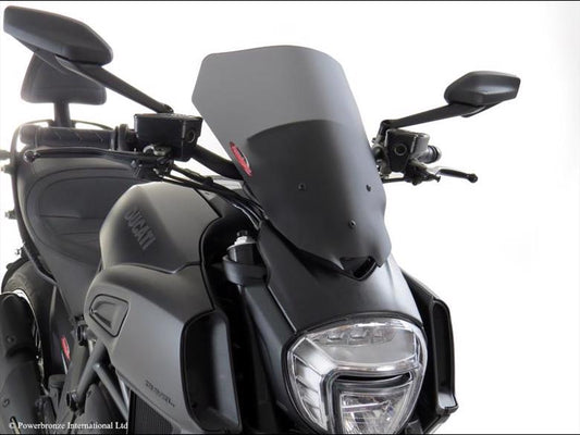 POWERBRONZE パワーブロンズ ネイキッドスクリーン ステルス・グレー DIAVEL 14-16 カタログ品番：P069-8175 メーカー品番：430-U185-019
