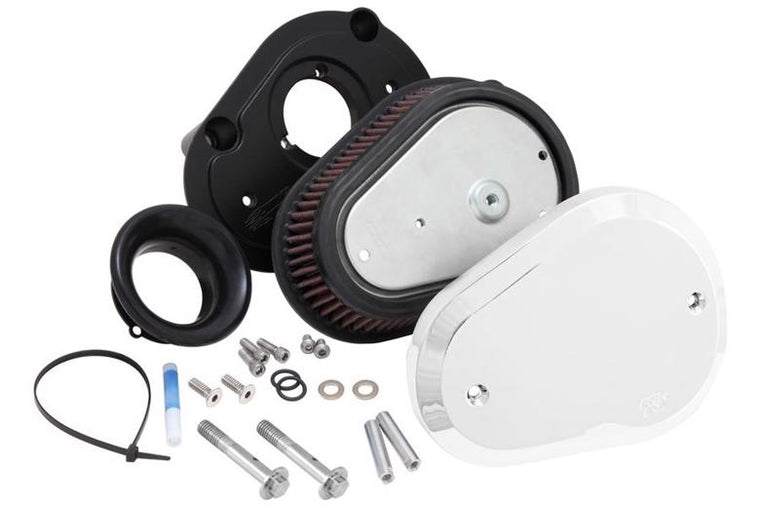 K&N ケーアンドエヌ インテークキット FLARE クローム SOFTAIL 01-15 DYNA 04-17 TOURING 99-07 カタログ品番：RK-3932 メーカー品番：RK-3932