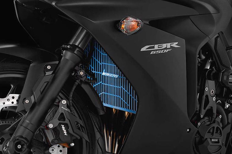 バイカーズ BIKERS ステンラジエターガード チタンコート BLU CBR650F CB650F 14-16 カタログ品番：BK-H372-BLU メーカー品番：H0372-BLU