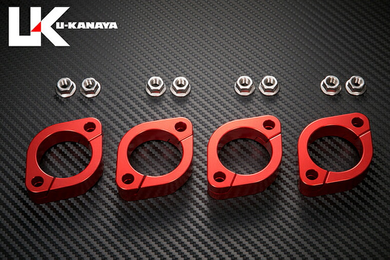 ユーカナヤ U-KANAYA ビレットエキゾーストフランジ RED Z750FXII Z750FXIII Z750GP Z750LTD Z750FOUR カタログ品番：P071-0351 メーカー品番：EFRDZ750