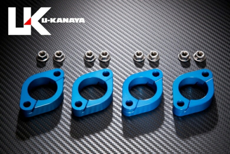 ユーカナヤ U-KANAYA ビレットエキゾーストフランジ BLU ZRX400 II カタログ品番：P071-0494 メーカー品番：EFBLZRX4