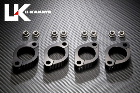 ユーカナヤ U-KANAYA ビレットエキゾーストフランジ BLK ZRX400 II カタログ品番：P071-0491 メーカー品番：EFBKZRX4