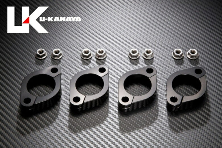 ユーカナヤ U-KANAYA ビレットエキゾーストフランジ BLK ZRX400 II カタログ品番：P071-0491 メーカー品番：EFBKZRX4