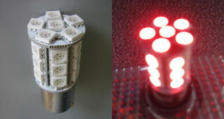 オダックス ODAX テールライト用LEDバルブ S25 ダブル LED24pc φ20×26(42) レッド カタログ品番：P071-1625 メーカー品番：OXB-410431-R