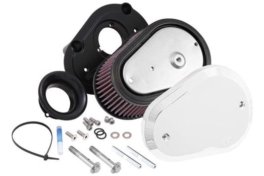 K&N ケーアンドエヌ インテークキット FLARE L クローム SOFTAIL 01-15 DYNA 04-17 TOURING 99-07 カタログ品番：RK-3932X メーカー品番：RK-3932X