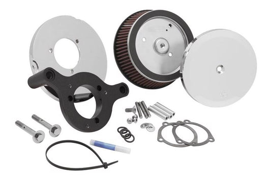 K&N ケーアンドエヌ インテークキット HAMMER クローム SOFTAIL 01-15 DYNA 04-17 TOURING 99-07 カタログ品番：RK-3933 メーカー品番：RK-3933